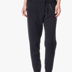 Vince crossover pants with leather trim